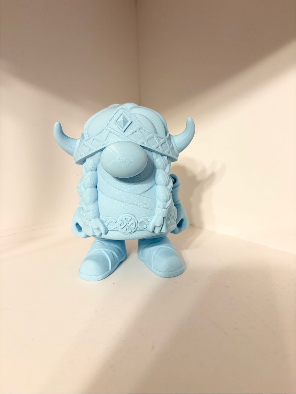 Dwarf 3D Printed -Light Blue and Articulated. Rings not included
